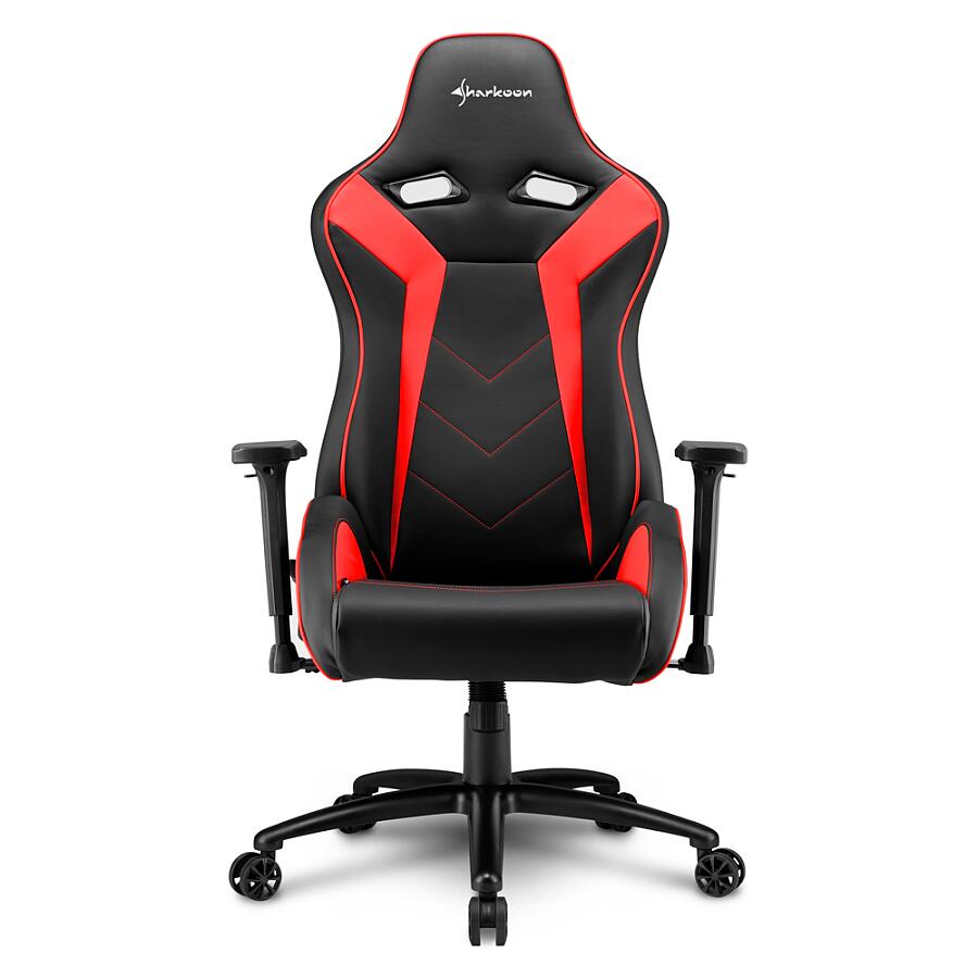 Игровое кресло Sharkoon ELBRUS 3 Red, искусственная кожа, черный/красный - фото 2