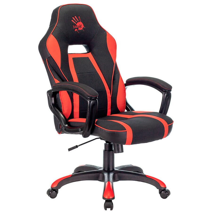 Игровое кресло A4Tech Bloody GC-250, искусственная кожа, черный/красный - фото 1