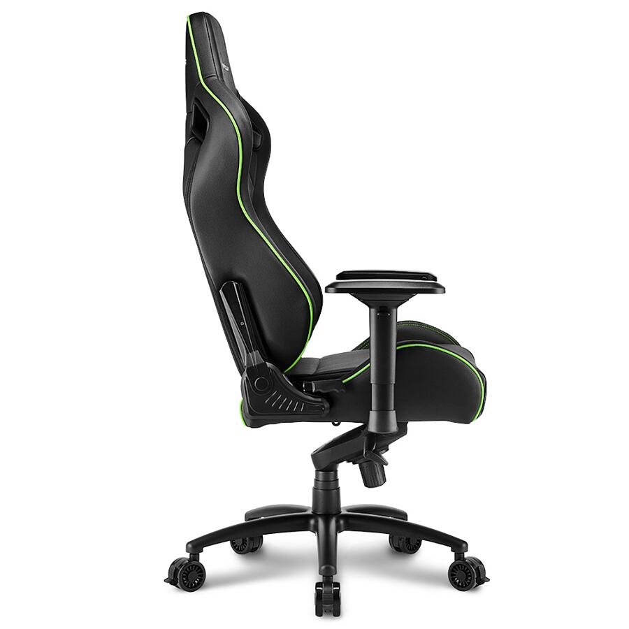 Игровое кресло Sharkoon Shark SKILLER SGS4 Green, искусственная кожа, черный/зеленый - фото 4