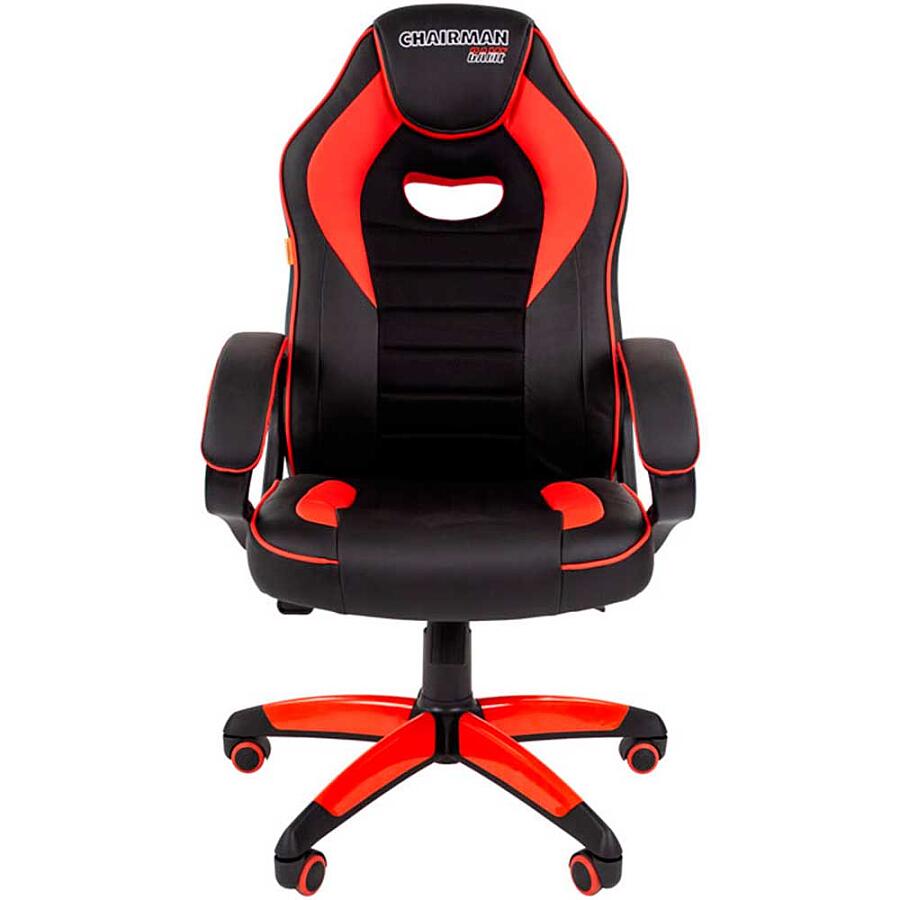 Игровое кресло Chairman Game 16 Black/Red, искусственная кожа, черный/красный - фото 1