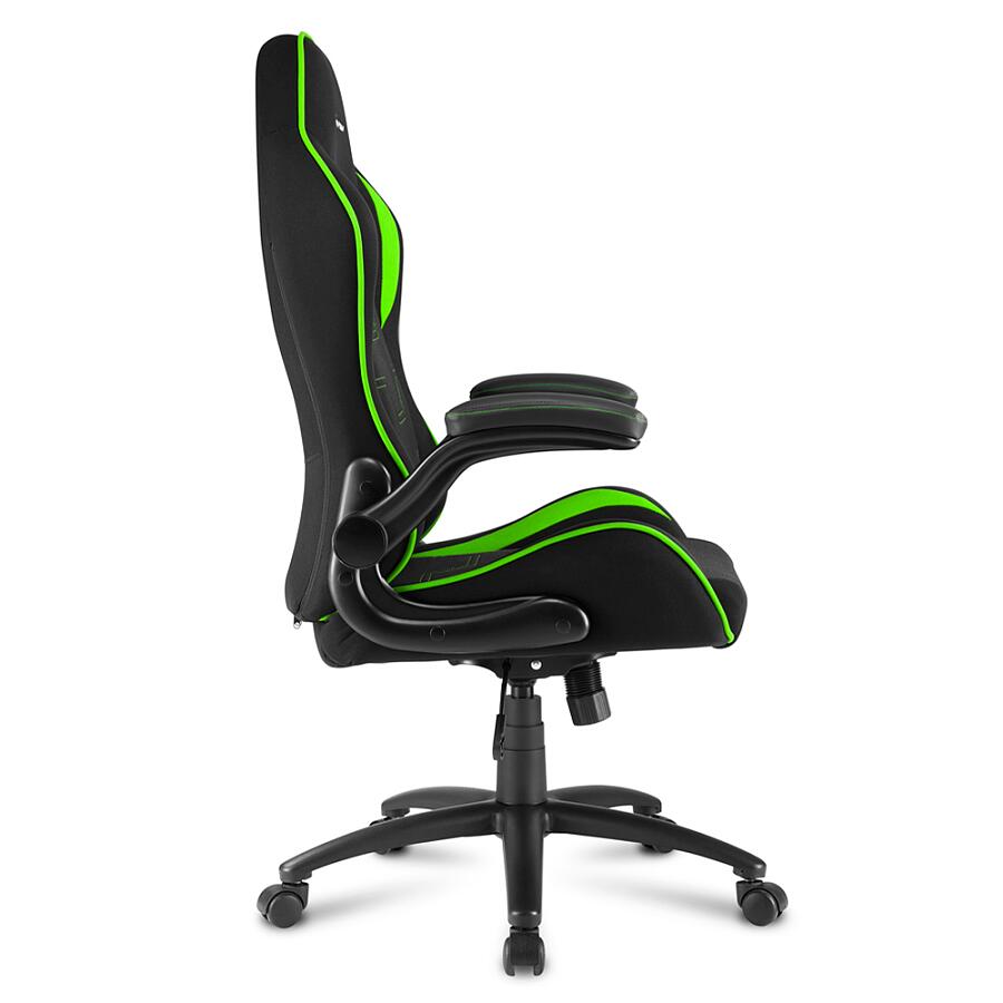 Игровое кресло Sharkoon ELBRUS 1 Green, ткань, черный/зеленый - фото 5