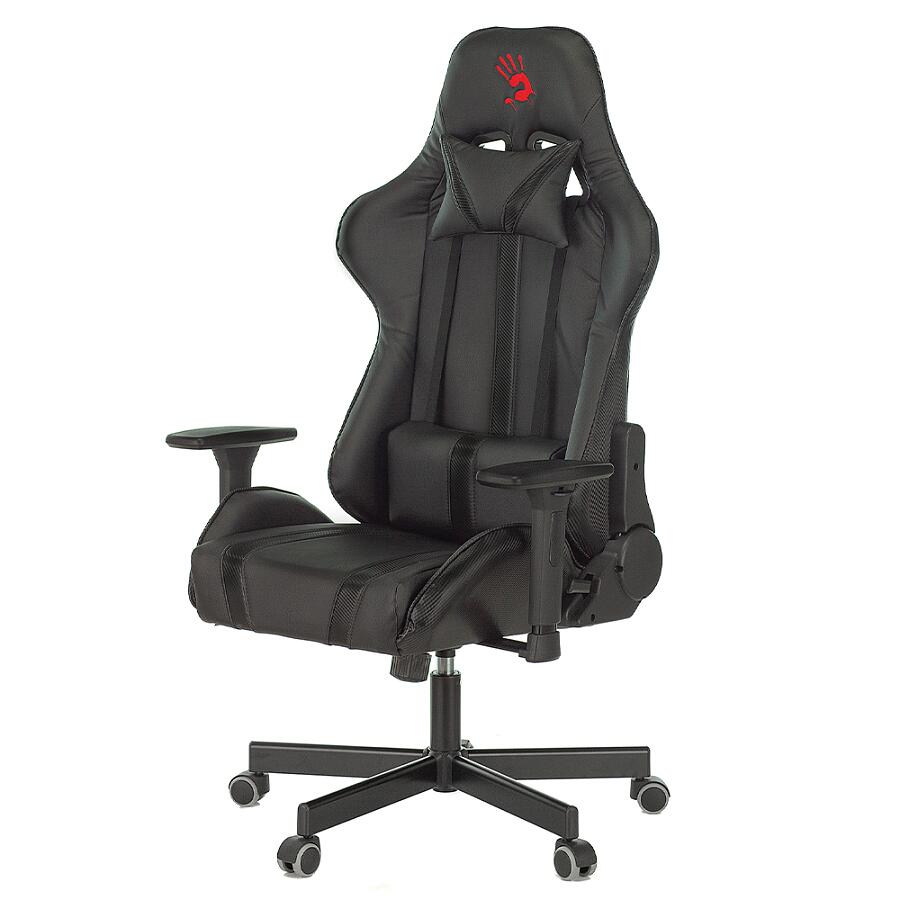 Игровое кресло A4Tech Bloody GC-600, искусственная кожа, черный - фото 3