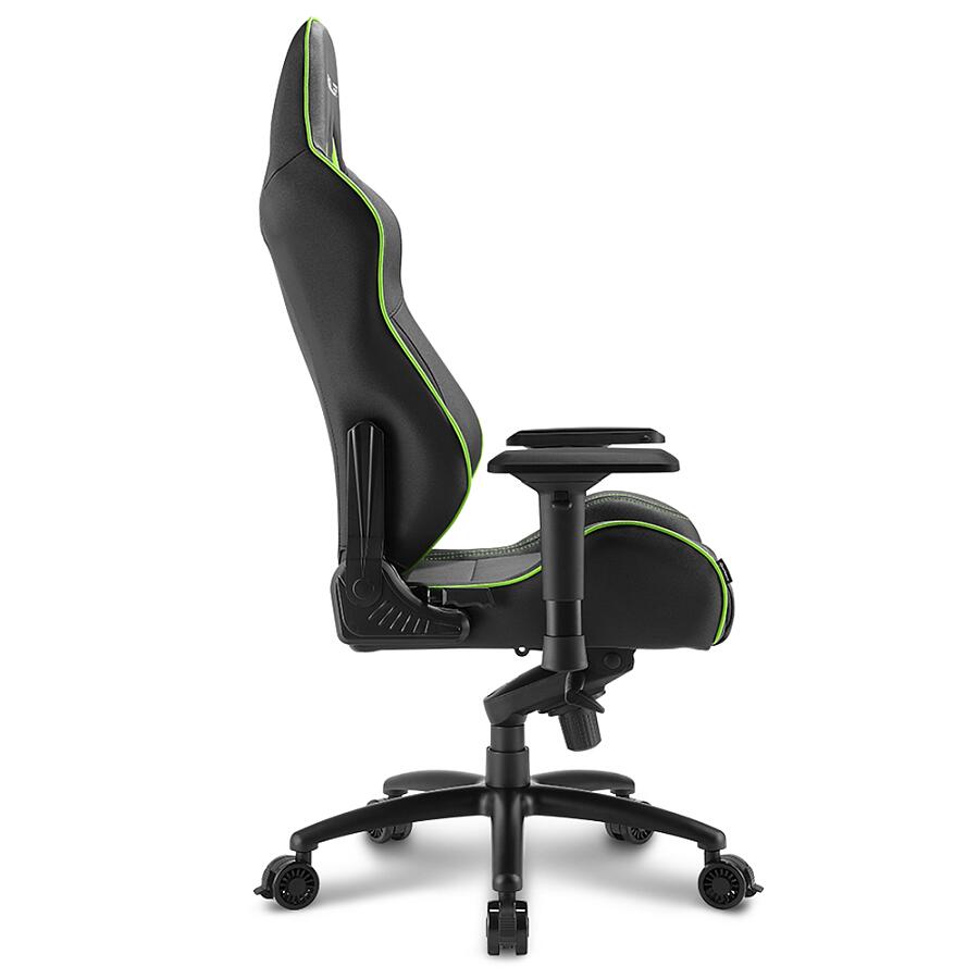 Игровое кресло Sharkoon Shark SKILLER SGS3 Green, искусственная кожа, черный/зеленый - фото 4