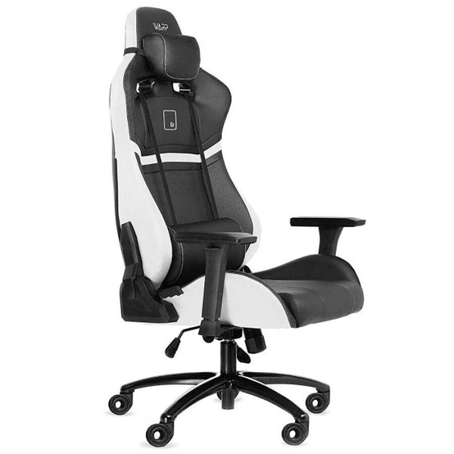 Игровое кресло WARP GR Black/White, искусственная кожа, белый/черный - фото 1