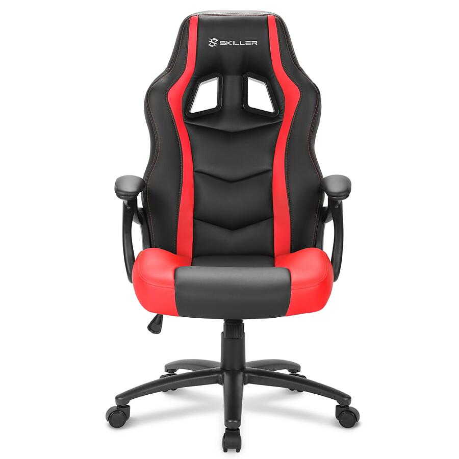 Игровое кресло Sharkoon Shark SKILLER SGS1 Red, искусственная кожа, черный/красный - фото 2