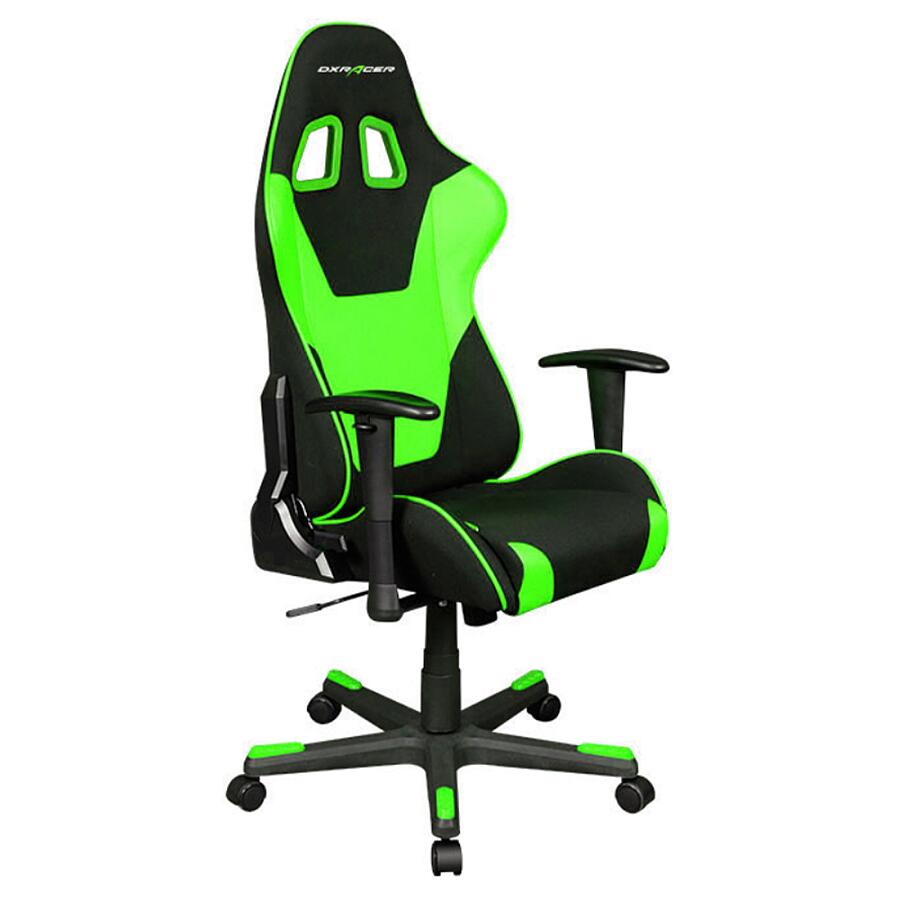 Игровое кресло DXRacer Formula OH/FD101/NE, черный/зеленый, ткань/экокожа - фото 1