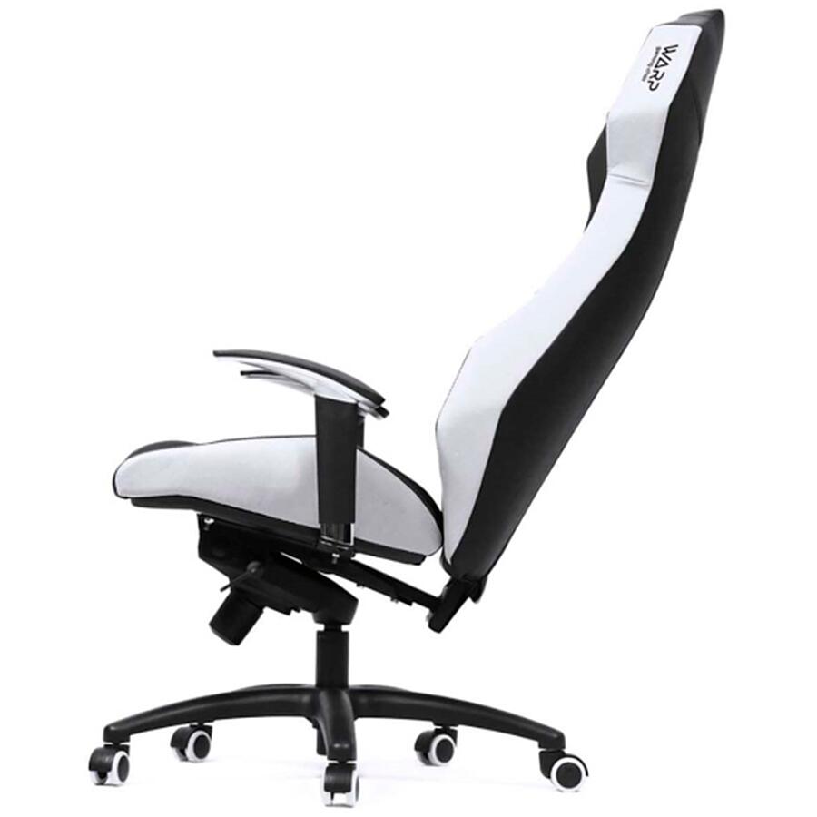 Игровое кресло WARP ZE Black/White, искусственная кожа, черный/белый - фото 4