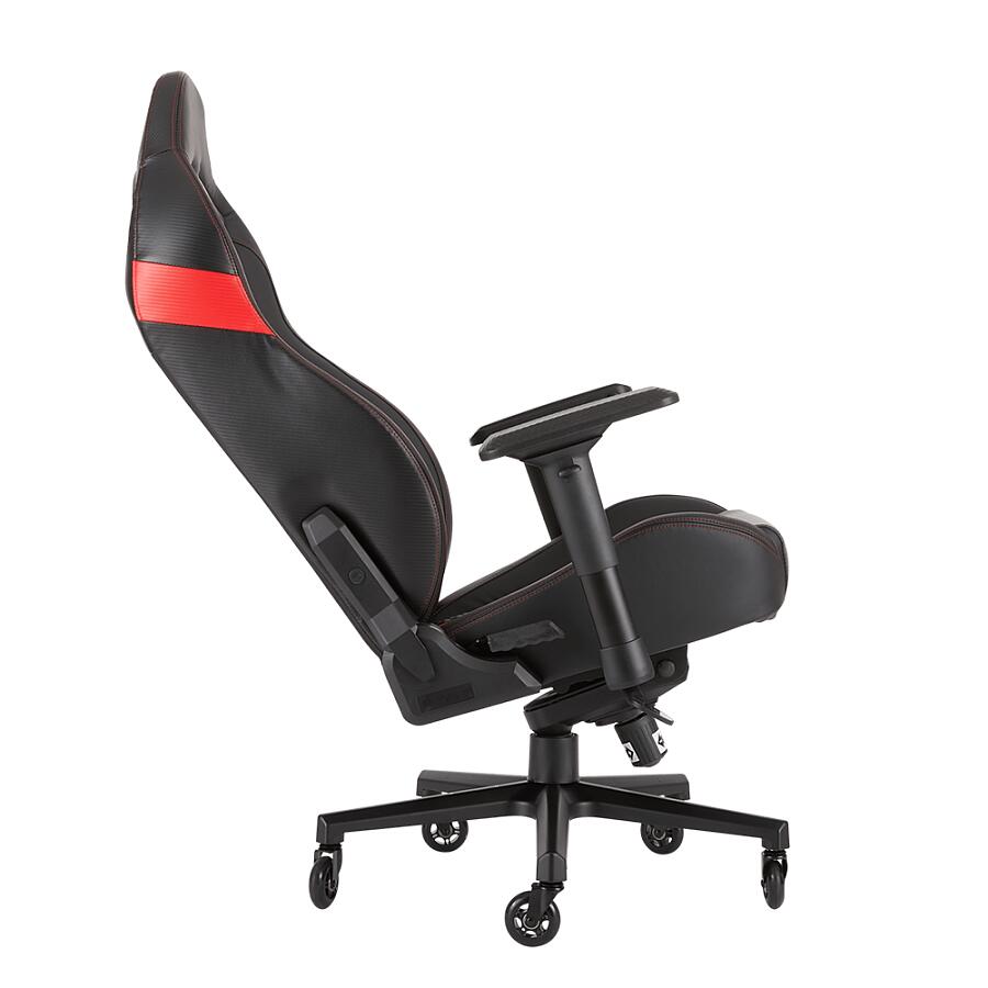 Игровое кресло Corsair T2 Road Warrior Red, искусственная кожа, черный/красный - фото 7
