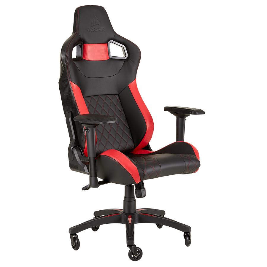 Игровое кресло Corsair T1 Race 2018 Red, искусственная кожа, черный/красный - фото 8