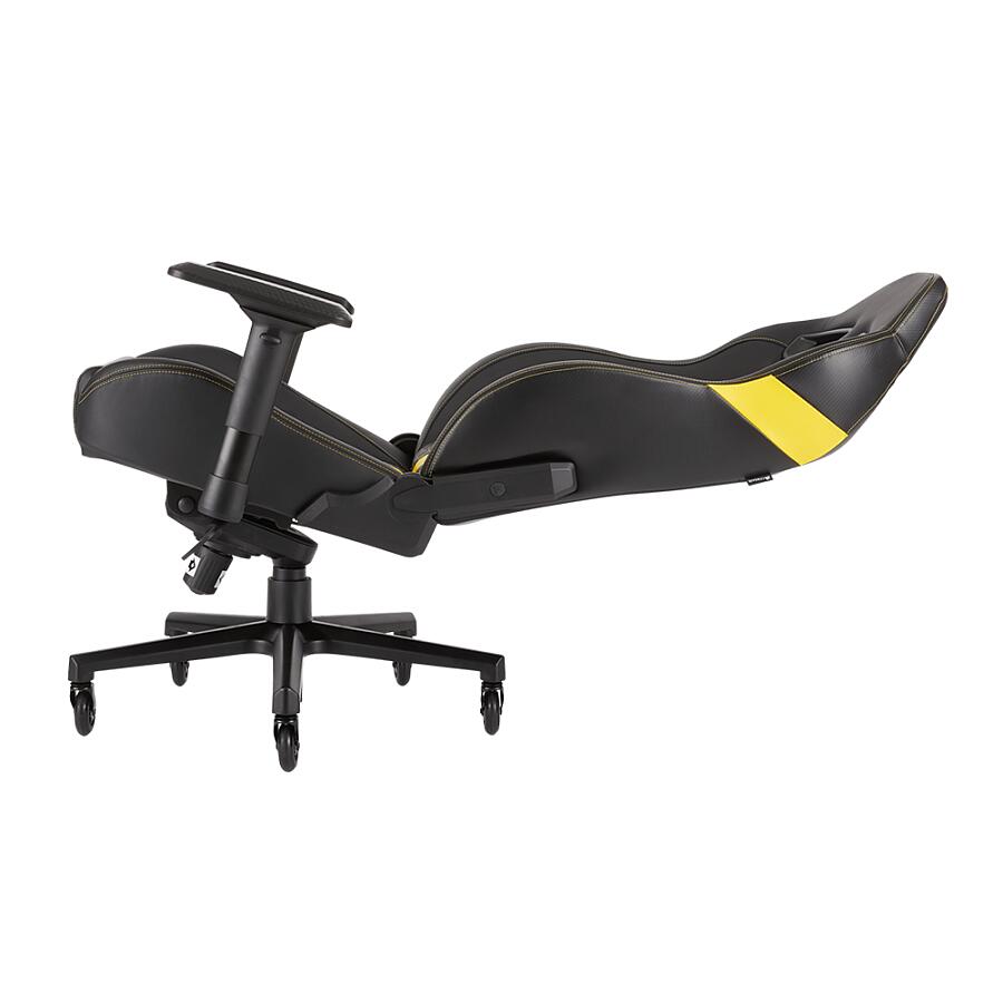 Игровое кресло Corsair T2 Road Warrior Yellow, искусственная кожа, черный/желтый - фото 9