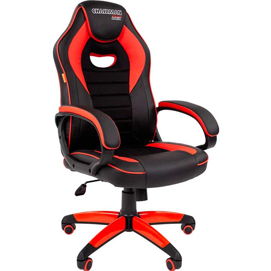 Игровое кресло Chairman Game 16 Black/Red, искусственная кожа, черный/красный - фото 2