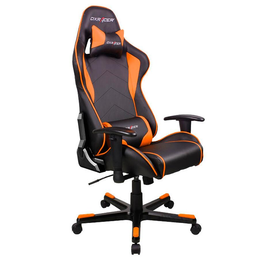 Игровое кресло DXRacer Formula OH/FE08/NO, черный/оранжевый, Экокожа - фото 1