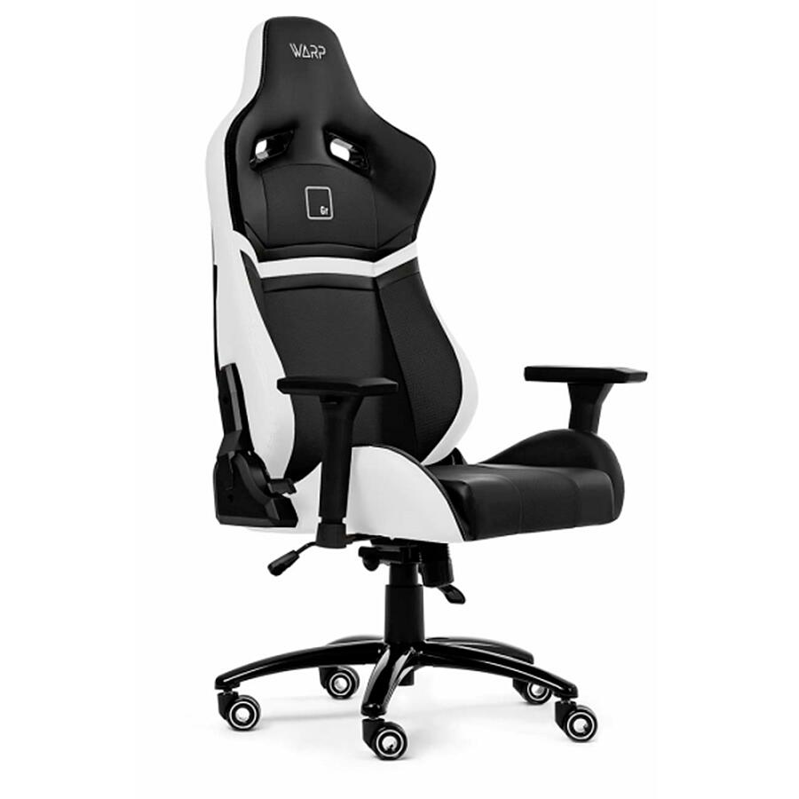 Игровое кресло WARP GR Black/White, искусственная кожа, белый/черный - фото 3