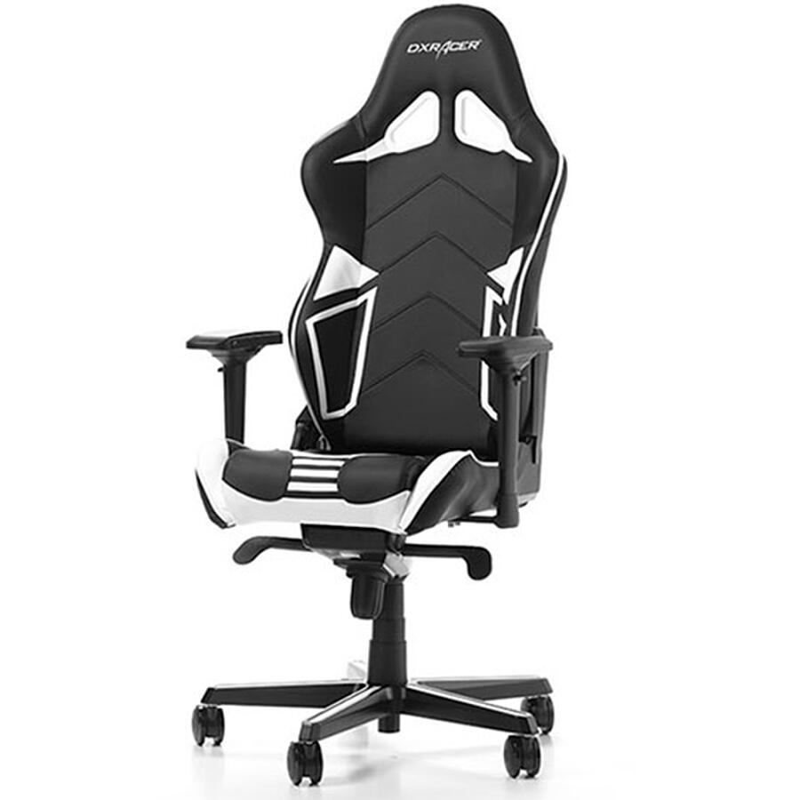 Игровое кресло DXRacer Racing OH/RV131/NW, черный/белый, искусственная кожа - фото 2