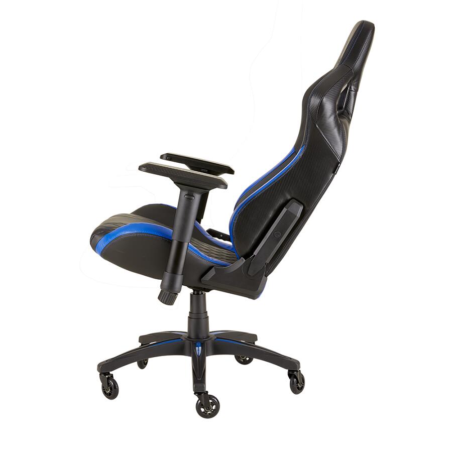 Игровое кресло Corsair T1 Race 2018 Blue, искусственная кожа, черный/синий - фото 9
