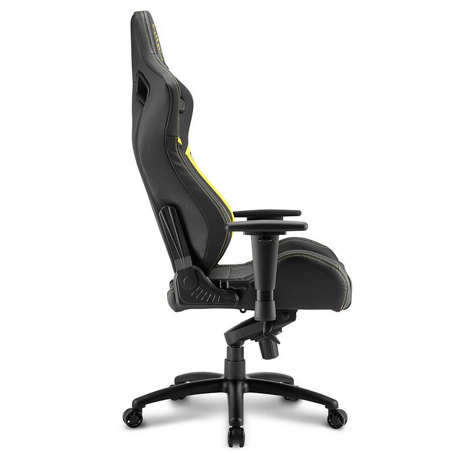 Игровое кресло Sharkoon Shark Zone GS10 Black Yellow, искусственная кожа, черный/желтый - фото 4