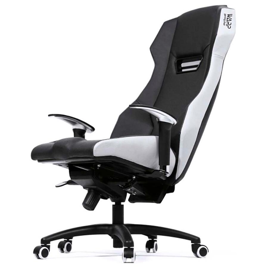 Игровое кресло WARP ZE Black/White, искусственная кожа, черный/белый - фото 3