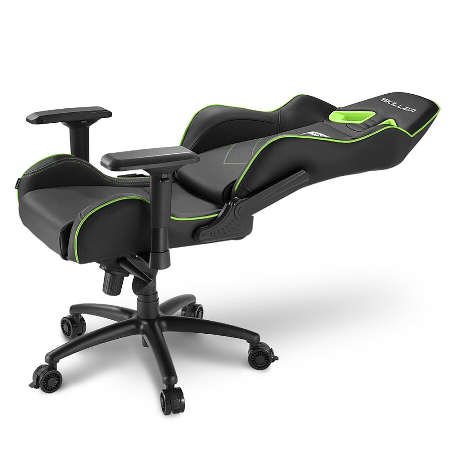 Игровое кресло Sharkoon Shark SKILLER SGS3 Green, искусственная кожа, черный/зеленый - фото 5