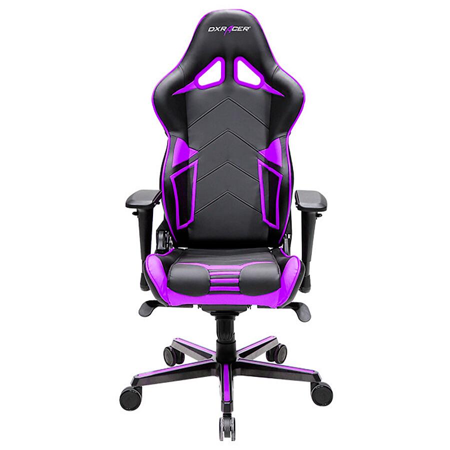 Игровое кресло DXRacer Racing OH/RV131/NV, черный/фиолетовый, экокожа - фото 2
