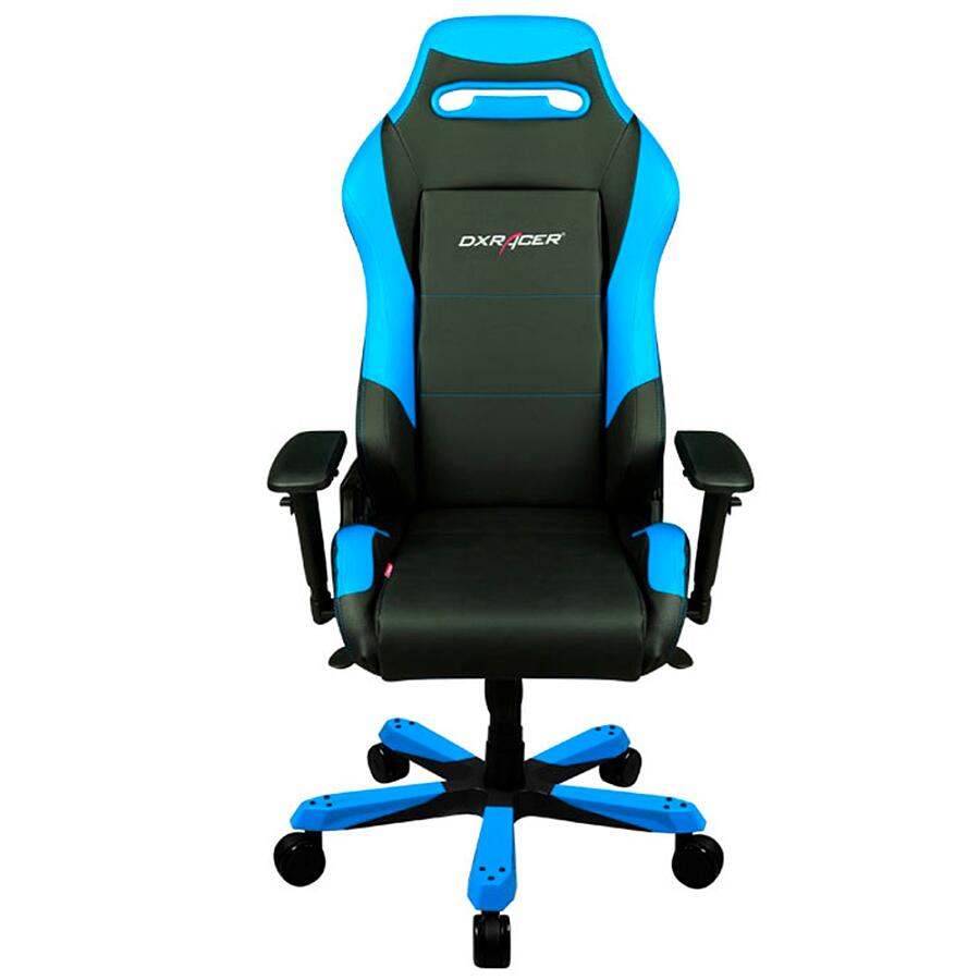 Игровое кресло DXRacer Iron OH/IS11/NB, черный/синий,  Экокожа - фото 2
