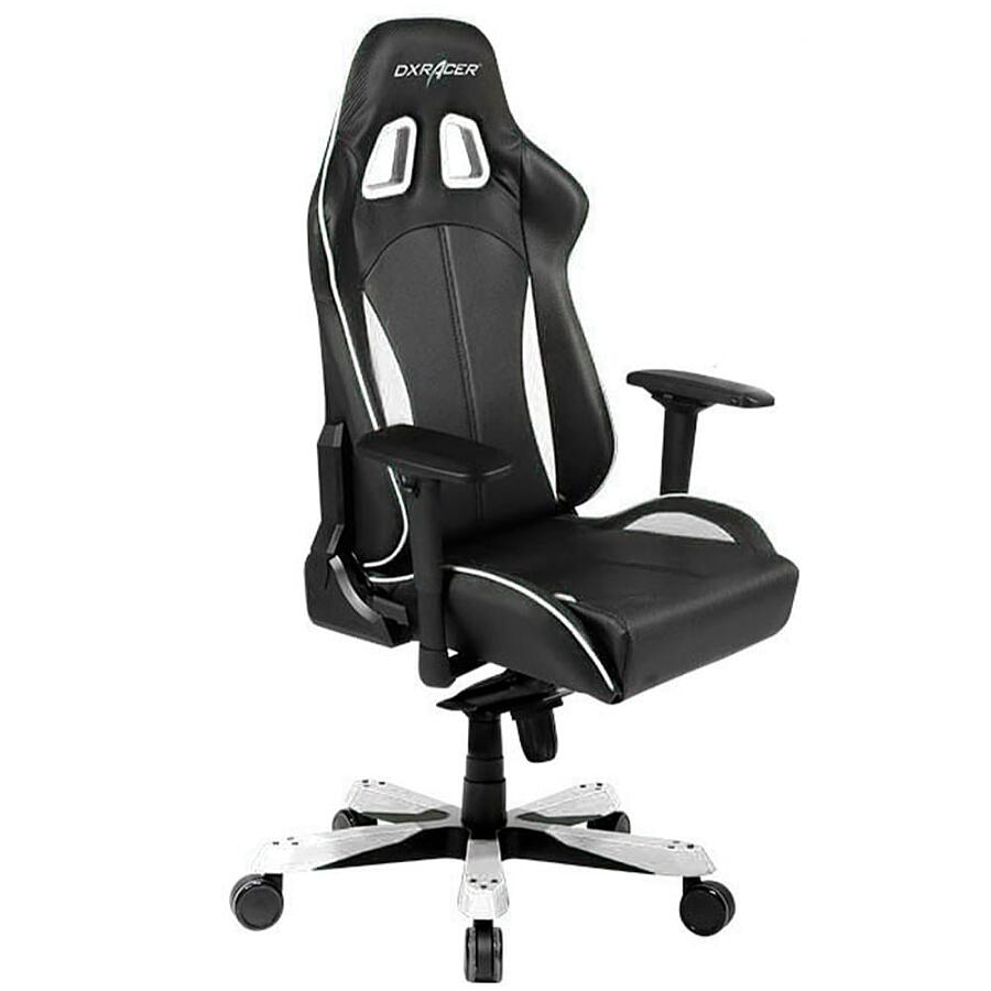 Игровое кресло DXRacer King OH/KS57/NW, черный/белый, искусственная кожа - фото 4