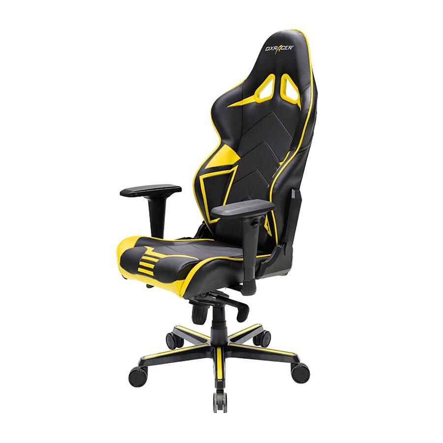 Игровое кресло DXRacer Racing OH/RV131/NY, черный/желтый, Экокожа - фото 3