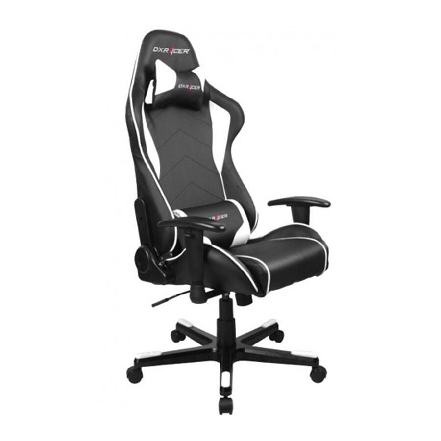 Игровое кресло DXRacer Formula OH/FE08/NW, искусственная кожа, черный, белый - фото 1