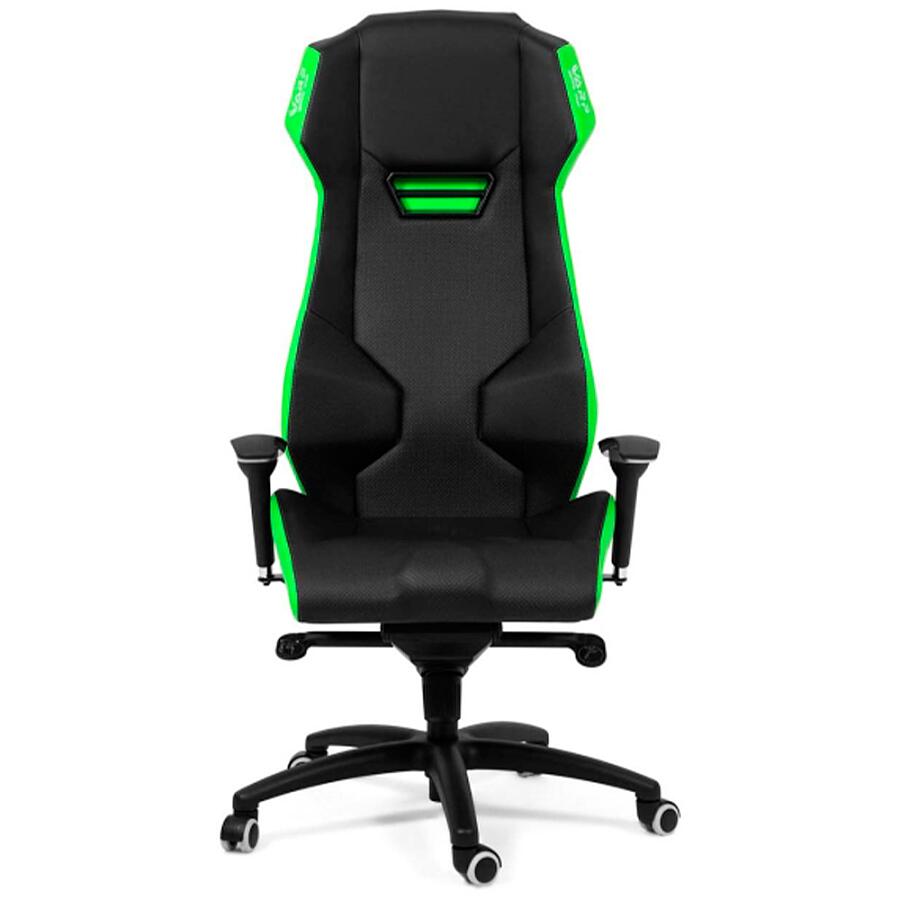 Игровое кресло WARP ZE Black/Green, искусственная кожа, черный/зеленый - фото 2