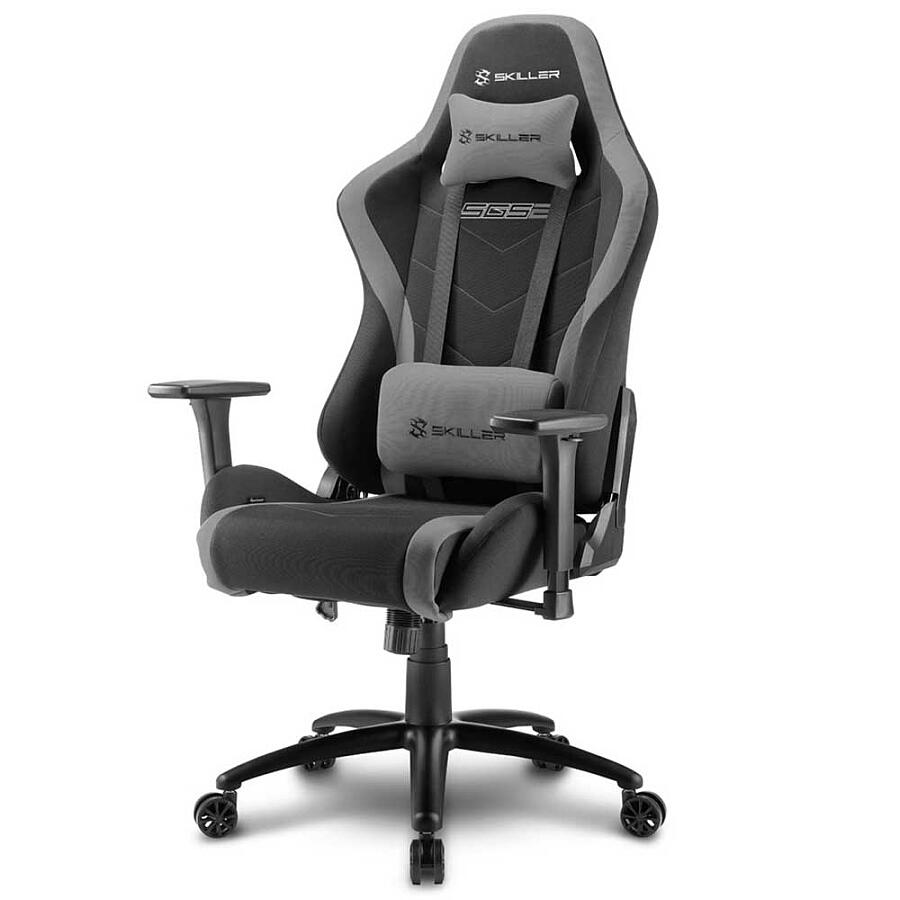 Игровое кресло Sharkoon Shark SKILLER SGS2 Grey, ткань, черный/серый - фото 1
