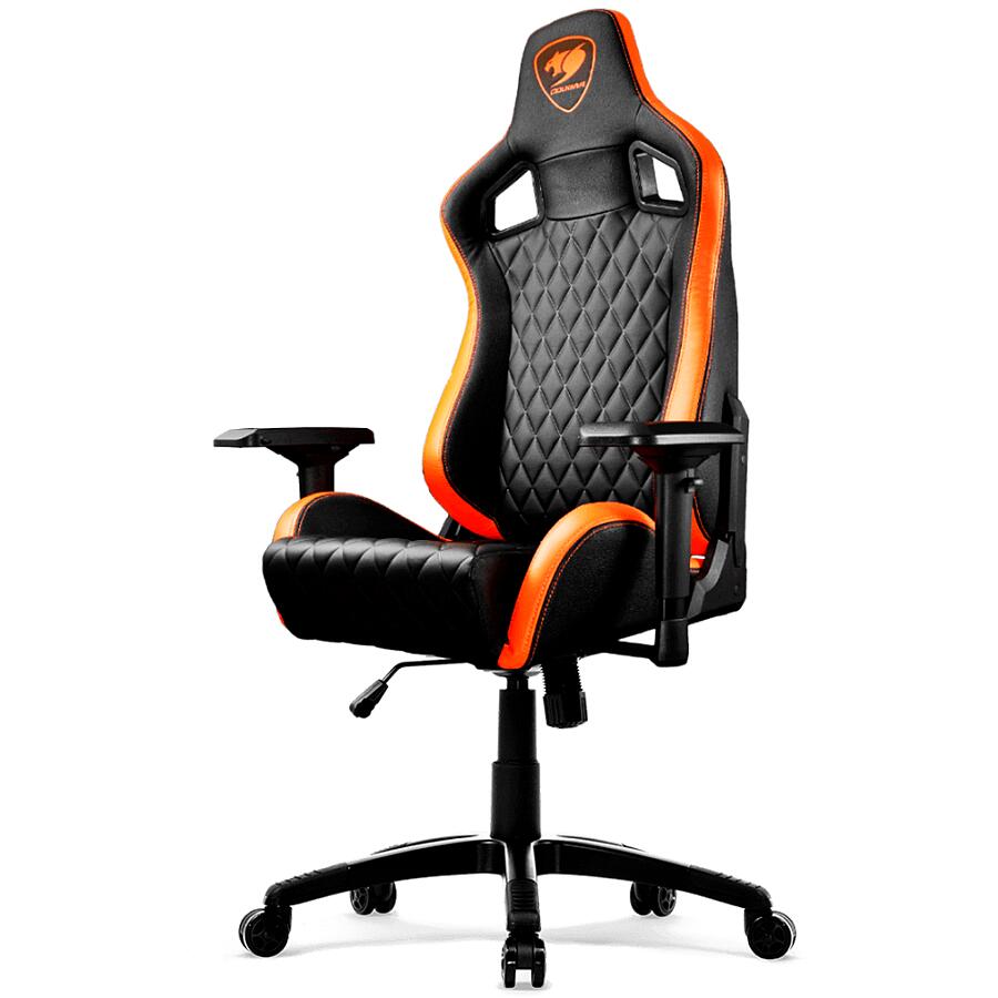 Игровое кресло COUGAR Armor S Orange, искусственная кожа, черный/оранжевый - фото 3