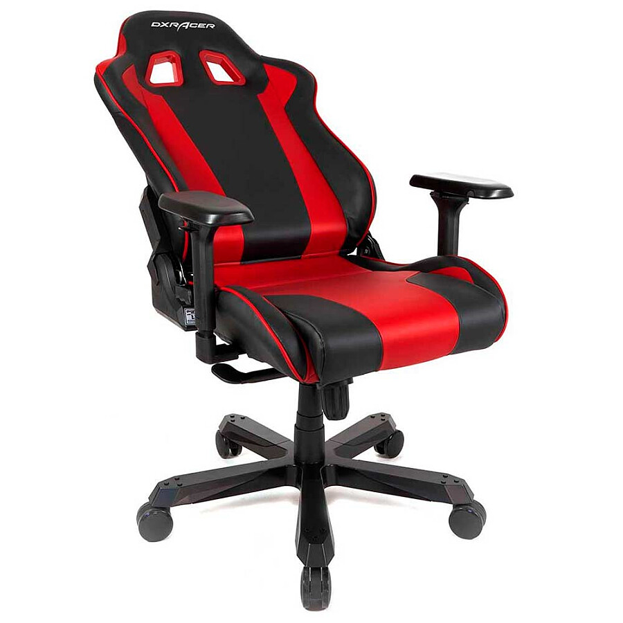 Игровое кресло DXRacer King OH/KS99/NR, черный/красный, искусственная кожа - фото 5