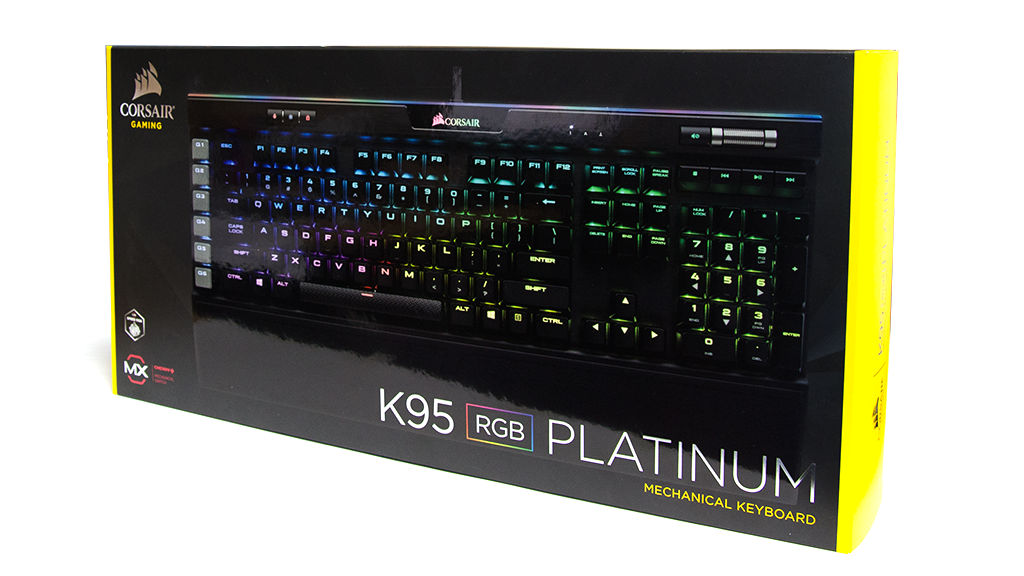 Упаковка и комплектация Corsair K95 RGB Platinum: Коробка