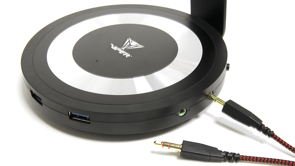 Встроенные 3,5 мм порты Patriot Viper Gaming Headset Stand