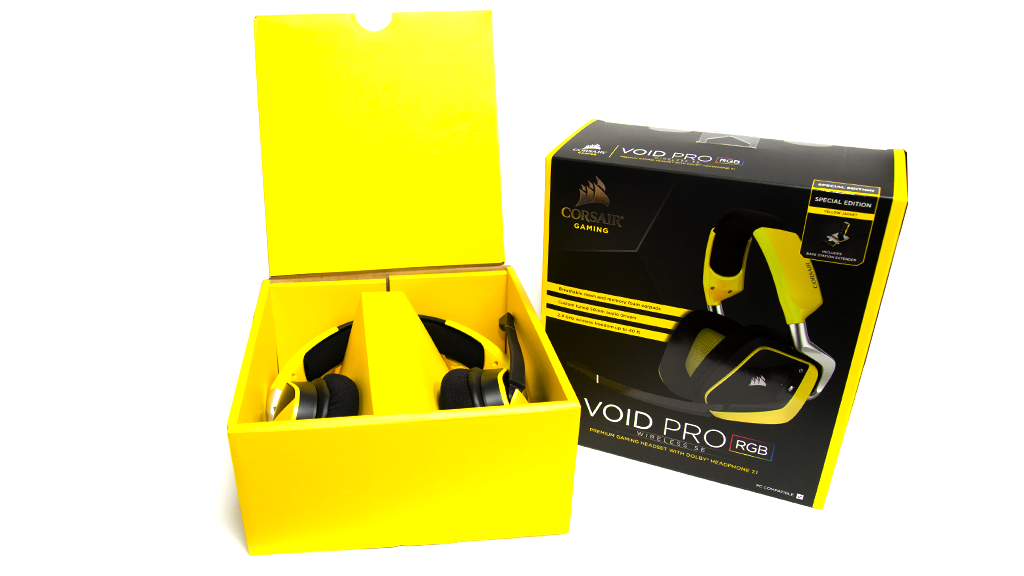 Упаковка, комплектация и первое впечатление Corsair Void PRO Dolby 7.1 Wireless SE