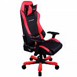 Игровое кресло DXRacer Iron OH/IS11/NR, искусственная кожа, черный, красный