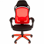 Игровое кресло Chairman Game 12 Black/Red, ткань, черный/красный