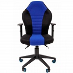 Игровое кресло Chairman Game 8 Black/Blue, ткань, черный/синий