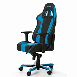 Игровое кресло DXRacer King OH/KS06/NB, черный/синий, искусственная кожа